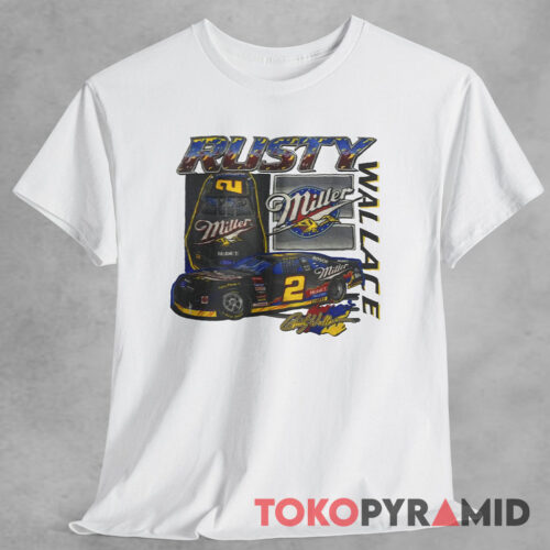 Vintage Nascar 1996 Rusty Wallace Miller Built For Speed T Shirt