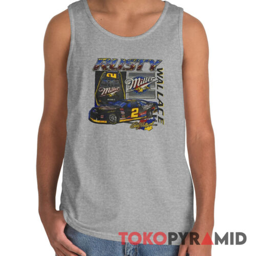 Vintage Nascar 1996 Rusty Wallace Miller Built For Speed Tank Top