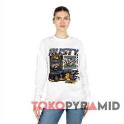 Vintage Nascar 1996 Rusty Wallace Miller Built For Speed T-shirt 3 Vintage Nascar 1996 Rusty Wallace Miller Built For Speed White Long sleeved