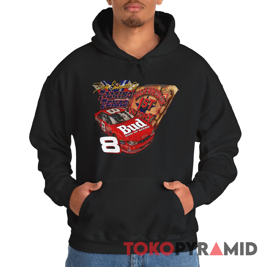 Vintage Nascar 2000 Dale Earnhardt Jr T shirt Budweiser Taming Texas Hoodie Vintage Nascar 2000 Dale Earnhardt Jr T shirt Budweiser Taming Texas Hoodie