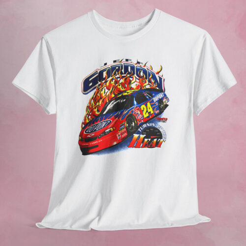 Vintage Nascar 2001 Jeff Gordon DuPont Turnin' Up The Heat Shirt Vintage Nascar 2001 Jeff Gordon DuPont Turnin' Up The Heat Shirt