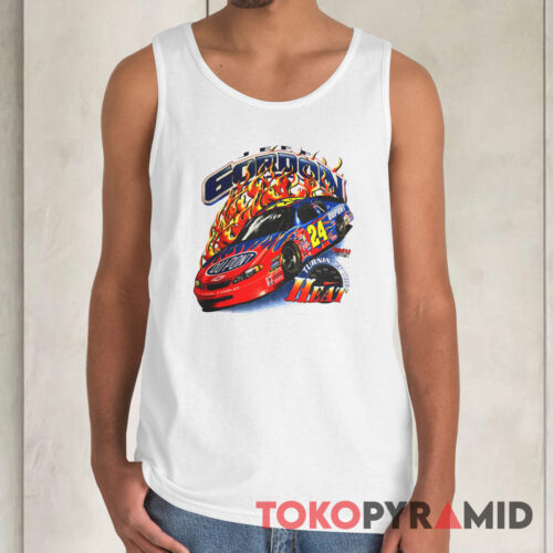 Vintage Nascar 2001 Jeff Gordon DuPont Turnin' Up The Heat Tank Top Vintage Nascar 2001 Jeff Gordon DuPont Turnin' Up The Heat Tank Top