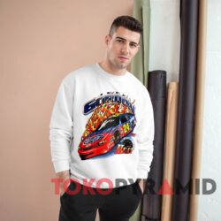Vintage Nascar 2001 Jeff Gordon DuPont Turnin' Up The Heat 2 Vintage Nascar 2001 Jeff Gordon Dupont Turnin' Up The Heat White Sweatshirt