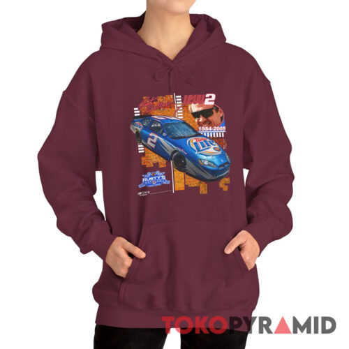 Vintage Nascar 2005 Rusty's Last Call Miller Lite Hoodie