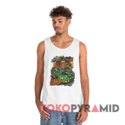 Vintage Nascar Bobby Labonte In The Hunt Jurassic Park White Tank Top