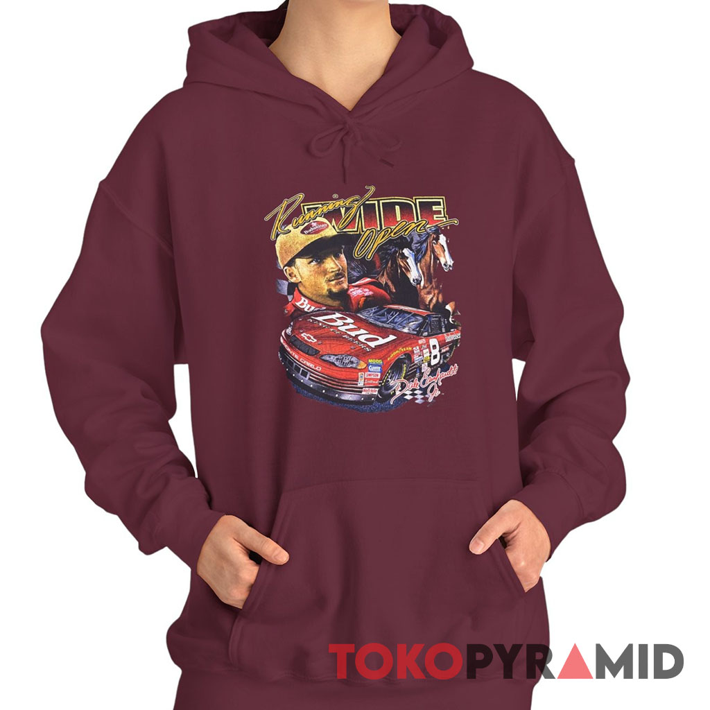 Vintage Nascar Dale Earnhardt Jr Running Wide Open Hoodie Vintage Nascar Dale Earnhardt Jr Running Wide Open Hoodie