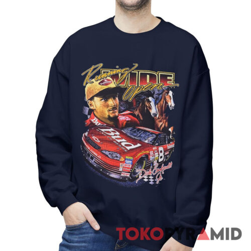 Vintage Nascar Dale Earnhardt Jr Running Wide Open Sweatshirt Vintage Nascar Dale Earnhardt Jr Running Wide Open Sweatshirt