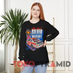 Vintage Nascar Dale Earnhardt One Hot Silver Night T-shirt 4 Vintage Nascar Dale Earnhardt One Hot Silver Night Black Long sleeved