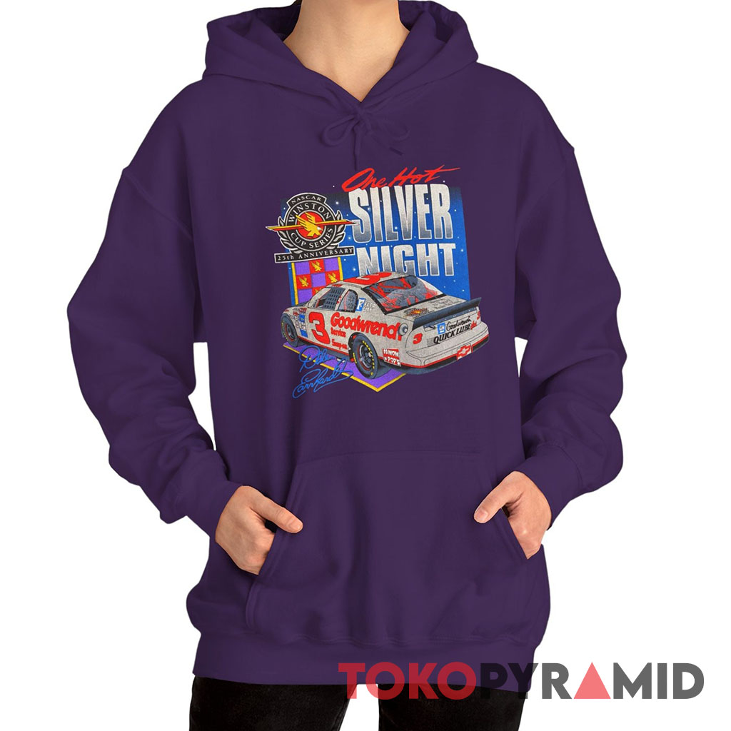 Vintage Nascar Dale Earnhardt One Hot Silver Night Hoodie Vintage Nascar Dale Earnhardt One Hot Silver Night Hoodie