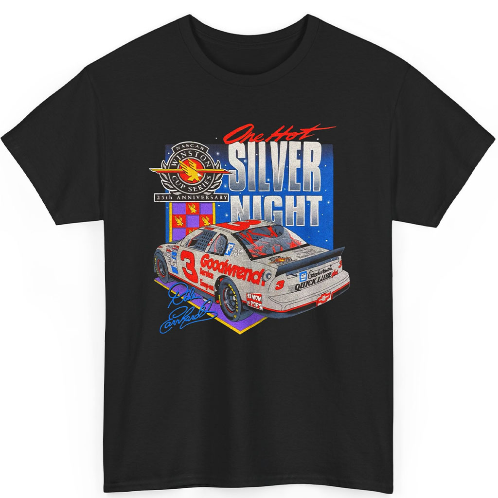 Vintage Nascar Dale Earnhardt One Hot Silver Night T Shirt Vintage Nascar Dale Earnhardt One Hot Silver Night T Shirt