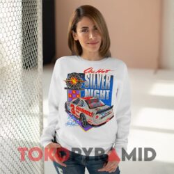 Vintage Nascar Dale Earnhardt One Hot Silver Night T-shirt 1 Vintage Nascar Dale Earnhardt One Hot Silver Night White Sweatshirt