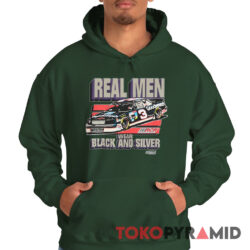 Vintage Nascar Dale Earnhardt Real Men Wear Black And Silver Hoodie