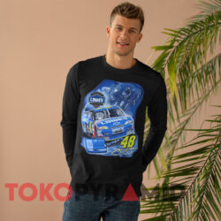 Vintage Nascar Jimmie Johnson Lowe's T-shirt 4 Vintage Nascar Jimmie Johnson Lowe's Black Long sleeved