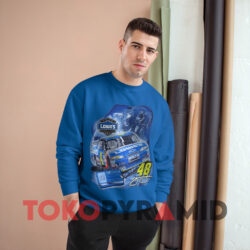 Vintage Nascar Jimmie Johnson Lowe's Royal Blue Sweatshirt