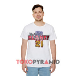 Vintage Nascar Ryan Blaney Second To None Wood White T shirt Front