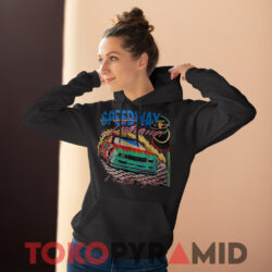 Vintage Nascar Speedway Indiana A Tradition Begins Black Hoodie