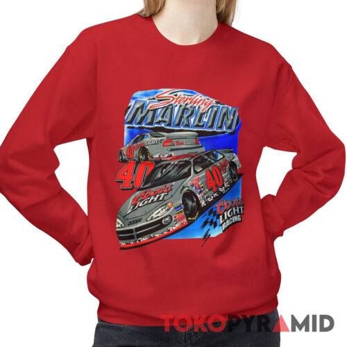 Vintage Nascar Sterling Marlin Coors Light Silver Bullet Sweatshirt