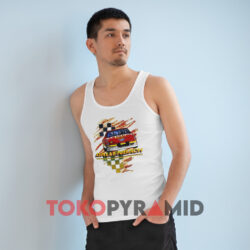 Vintage Nascar Wally Dallenbach Keystone Beer White Tank Top
