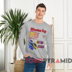Vintage Nascar Winston Cup 1993 T shirt From Daytona To Atlanta Grey Long sleeved
