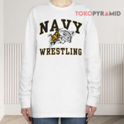 Vintage Navy Wrestling Logo Shirt 4 Vintage Navy Wrestling Logo Long sleeved
