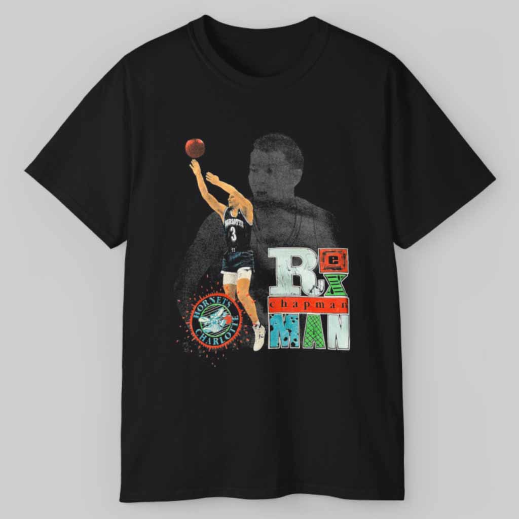 Vintage Nba 1990 Charlotte Hornets Rex Chapman T shirt Vintage Nba 1990 Charlotte Hornets Rex Chapman T shirt