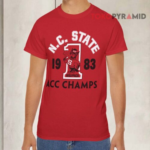 Vintage Nc State Wolfpack Basketball 1983 Red T shirt Vintage Nc State Wolfpack Basketball 1983 Red T shirt