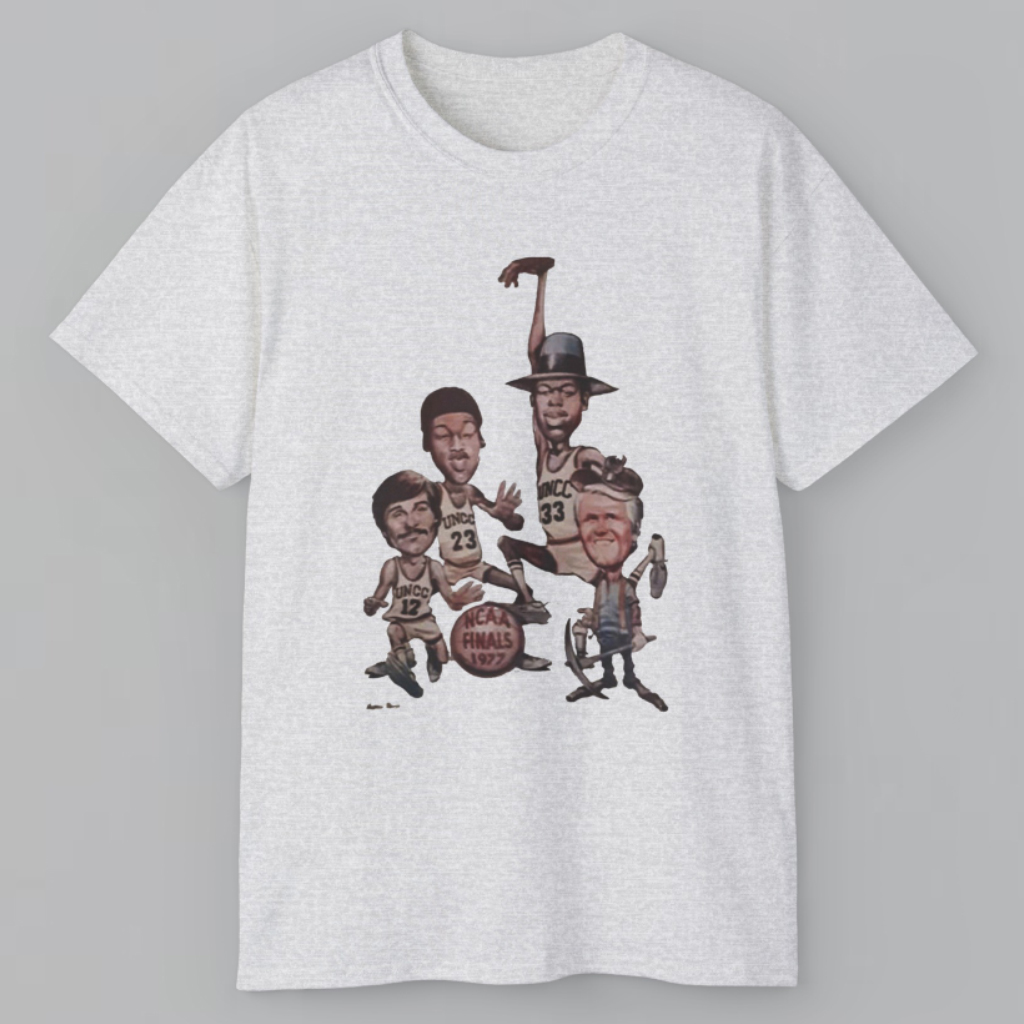 Vintage Ncaa Finals 1977 Caricature T shirt Vintage Ncaa Finals 1977 Caricature T shirt