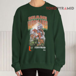 Vintage Ncaa Miami Hurricanes Storm'n Through Green Sweatshirt