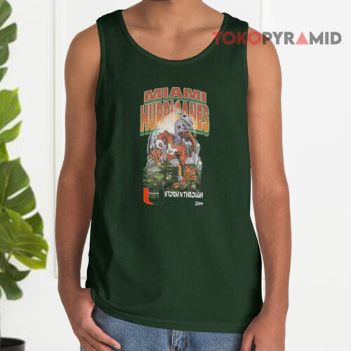 Vintage Ncaa Miami Hurricanes Storm'n Through Tank Top