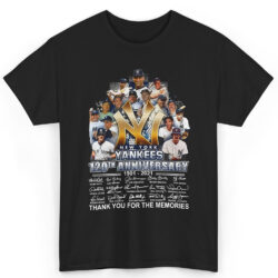 Vintage New York Yankees 120 Years Anniversary T-shirt 1901-2021 Signature