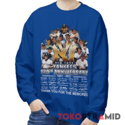 Vintage New York Yankees 120 Years Anniversary T shirt 1901 2021 Signature Sweatshirt