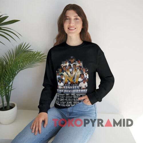 Vintage New York Yankees 120 Years Anniversary T shirt 1901 2021 Signature Thank You For The Memories Baseball Black Sweatshirt Vintage New York Yankees 120 Years Anniversary T shirt 1901 2021 Signature Thank You For The Memories Baseball Black Sweatshirt