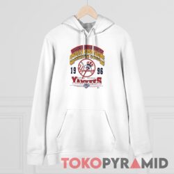 Vintage New York Yankees 1996 Henry Aaron Tee World Series Champions Mlb Baseball White Hoodie