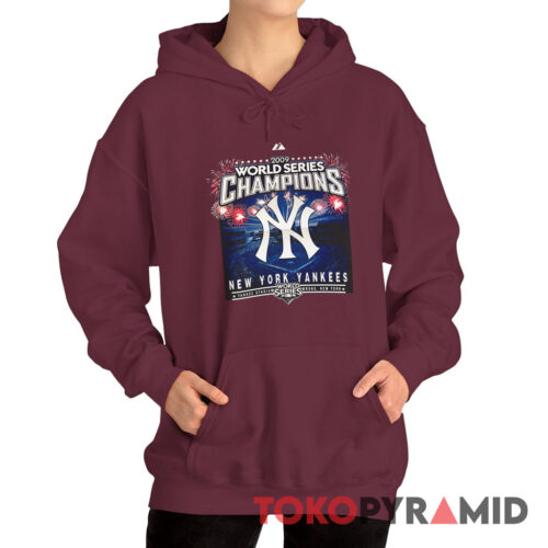 Vintage New York Yankees 2009 World Series Tee Champions Hoodie