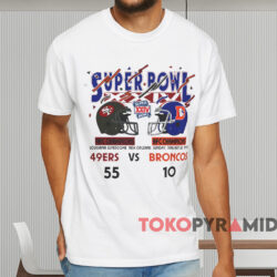 Vintage Nfl 49ers Vs Broncos Super Bowl Xxiv T shirt White T shirt