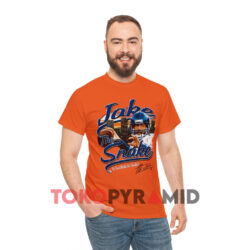 Vintage Nfl Denver Broncos Jake The Snake Orange T shirt