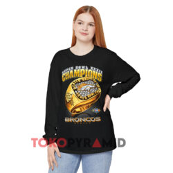 Vintage NFL Denver Broncos Super Bowl Ring Shirt 4 Vintage Nfl Denver Broncos Super Bowl Ring Black Long sleeved