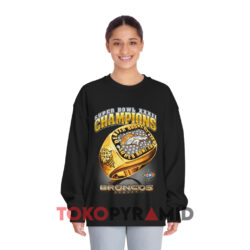 Vintage NFL Denver Broncos Super Bowl Ring Shirt 3 Vintage Nfl Denver Broncos Super Bowl Ring Black Sweatshirt