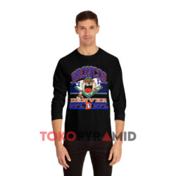 Vintage NFL Denver Broncos Taz Shirt 4 Vintage Nfl Denver Broncos Taz Black Long sleeved