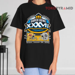 Vintage Nfl Oakland Raiders Tampa Bay 2003 Super Bowl Xxxvii Black T shirt