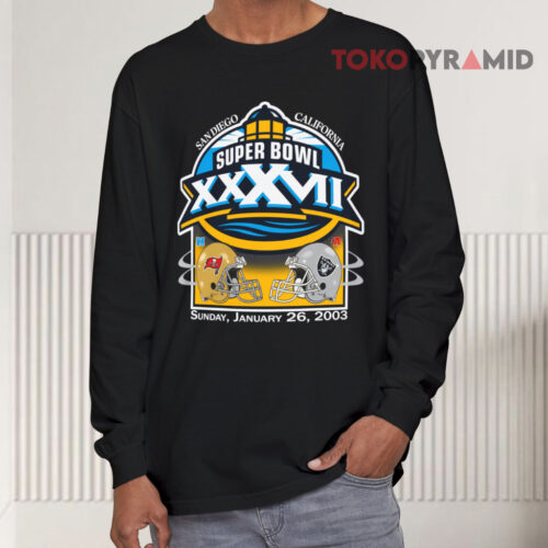 Vintage Nfl Oakland Raiders Tampa Bay 2003 Super Bowl Xxxvii Long sleeved