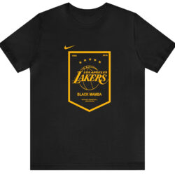 Nike Lakers Kobe Bryant Black Mamba Retirement Banner Drifit Tee 5 Nike Lakers Kobe Bryant Black Mamba Retirement Banner Drifit Tee