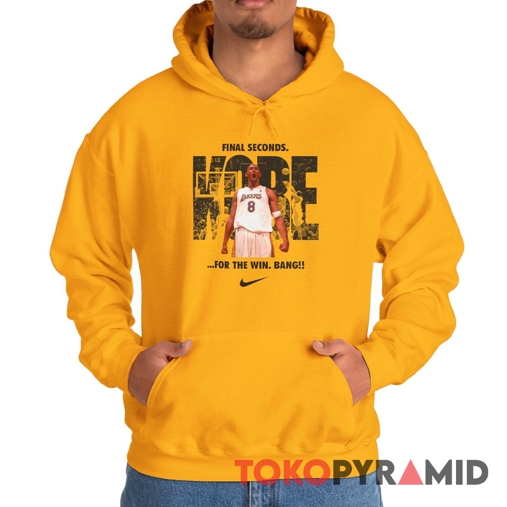 Vintage Nike Lakers Kobe Bryant Final Seconds For The Win Bang Hoodie Vintage Nike Lakers Kobe Bryant Final Seconds For The Win Bang Hoodie