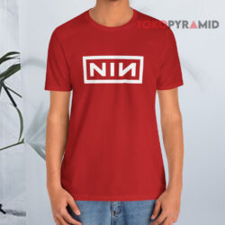 Vintage NIN Nine Inch Nails Logo Band Shirt 4 Vintage Nin Nine Inch Nails Logo Band Red T shirt