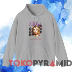 Vintage Nirvana Kurt Cobain 1967 1994 T shirt Grey Hoodie