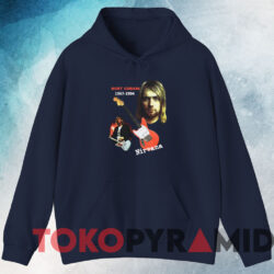 Vintage Nirvana Kurt Cobain 1967-1994 T-shirt 3 Vintage Nirvana Kurt Cobain 1967 1994 T shirt Navy Hoodie