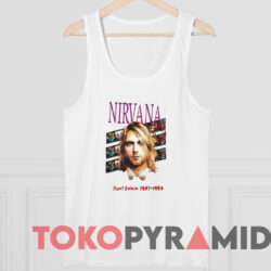 Vintage Nirvana Kurt Cobain 1967 1994 T shirt White TankTop