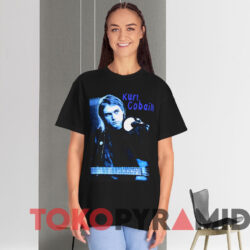 Vintage Nirvana Kurt Cobain At Hilversum Studios T shirt Black T shirt