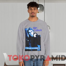 Vintage Nirvana Kurt Cobain At Hilversum Studios T shirt Grey Sweatshirt