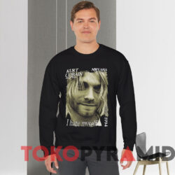 Vintage Nirvana Kurt Cobain I Hate Myself T shirt Black Sweatshirt